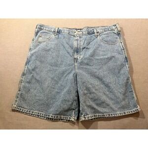 Cherokee Shorts Mens 46 Blue Denim Chino Pocketed Belted Button Zip Men NWOT